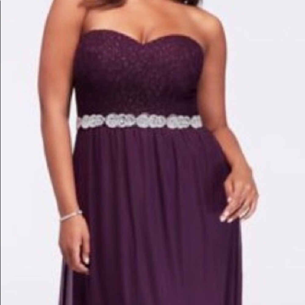 David’s bridal strapless dress size 19